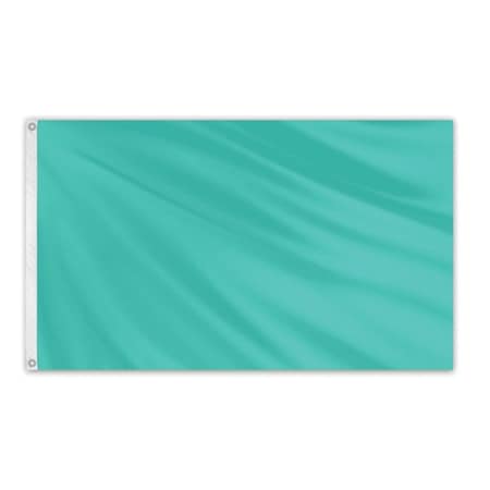 Global Flags Unlimited Solid Color Outdoor Nylon Flag 3' x 5' - Aqua 204631